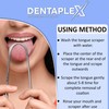 Dentaplex Tongue Scraper Metal Stainless Steel Tongue Scrapers for Adults
