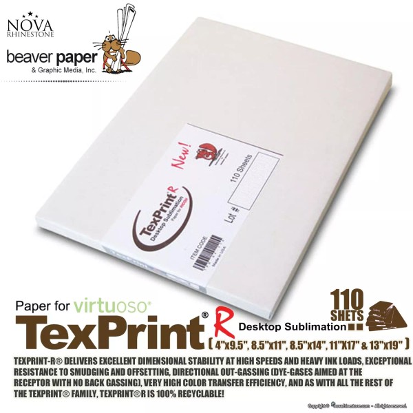 Beaver Paper Sublimation Transfer Paper *** Texprint R *** Pack