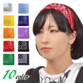 DF Gallery Bandana Hair Accessory Dance Costume Accessories Paisley Cotton Square mc83119 , green