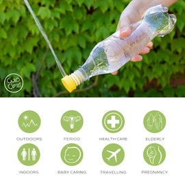 CuloClean Portable Bidet for Toilet or Travel. Compatible with Every Bottle. Discreet, Ecological, Mini, Elderly, Sprayer, Bio, Personal, Handheld (1pcs Yellow)