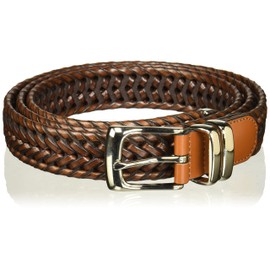 Portfolio Braided Belt With Genuine Leather (Sizes 30-54 Inches), Luggage, 40