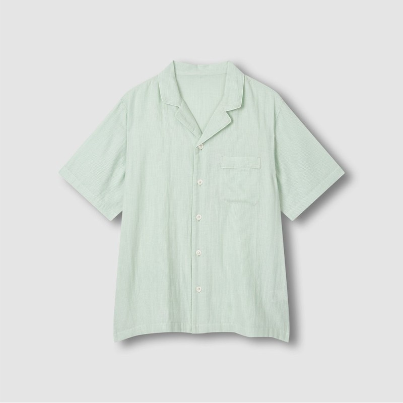 JAJU Summer Double Cotton 5-part Pajama Set_Light Mint