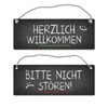 Do Not Disturb Or Welcome Chalkboard Style Reversible Sign With
