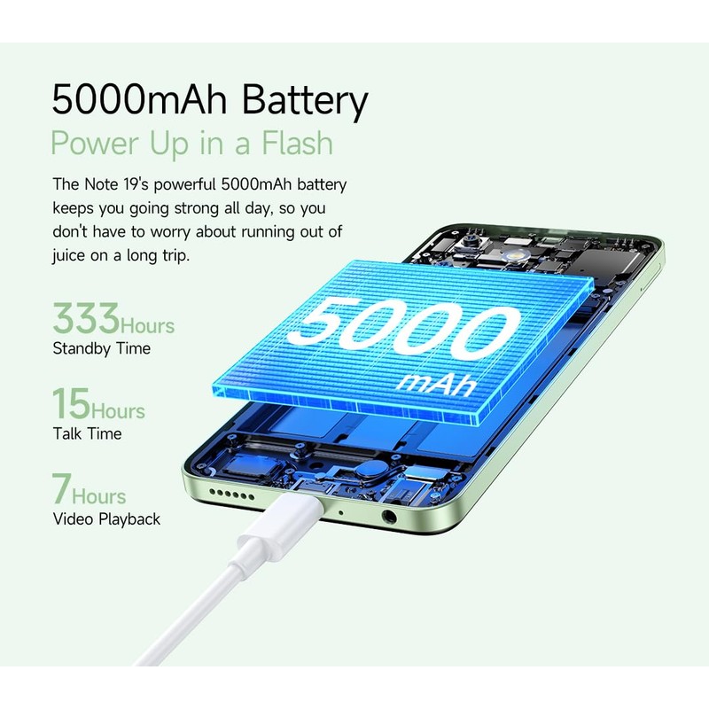 Ulefone Android 14 4G Smartphone without Contract Note 19, 3