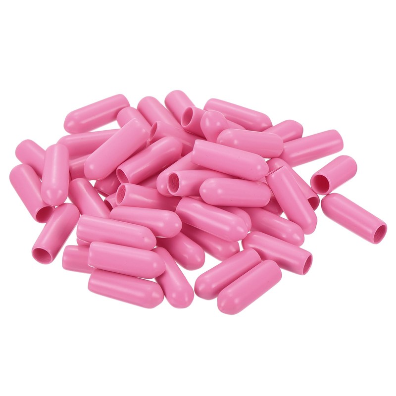 sourcing map 100pcs Rubber End Caps 4mm ID Vinyl PVC