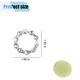 Bling Car Engine Start Stop Ignition Button Decoration Ring, Crystal Push to Start Button Emblem Sticker, Key Ignition Starter & Knob Protection Ring, Universal Car Interior Accessories (White)