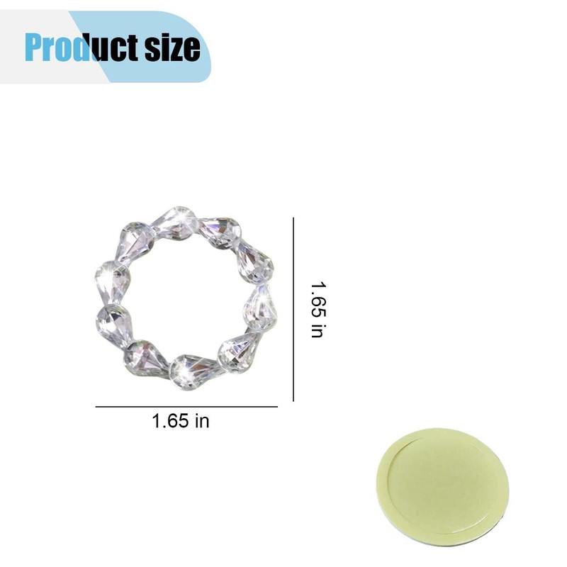 Bling Car Engine Start Stop Ignition Button Decoration Ring, Crystal