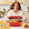 3.6QT Oval Enameled Cast Iron Dutch Oven, Sourdough Bread Baking