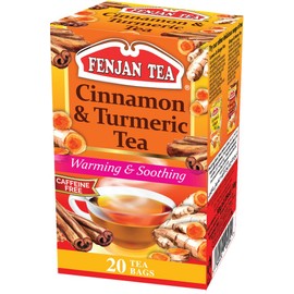 Fenjan Cinnamon & Turmeric Tea 30g | Warming & Soothing Caffeine-Free | 20 Tea Bags x (Pack of 6)