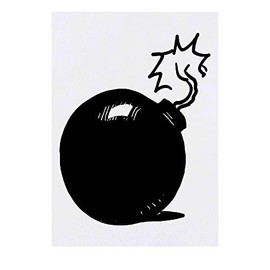 'Bomb' Temporary Tattoo - Water Resistant, Skin-Safe, Non-Toxic Transfer (TO00030141)