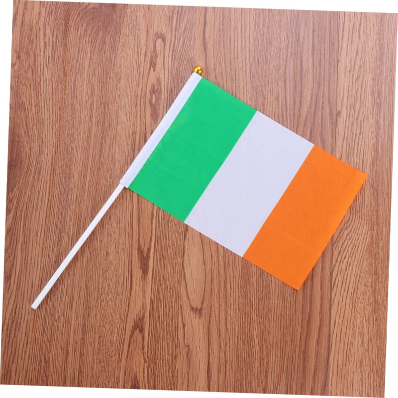 Totority 20pcs Mini Ireland Handheld Flags Lightweight Tear Resistant for