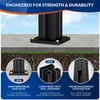 1 Pack 6FT 3-Way Aluminum Fence Post, 1.8mm Thick Walls