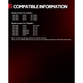 Torchbeam 78390 AC Compressor Kit Compatible with RX330, Highlander, ES330, Camry, Avalon, ES300, RX300, Solara 2004, 2005, 2006, 2003, 2007, 2002, 2000, 2001, 1999, 2008, 3.3L, 3.0L