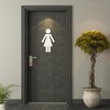 Relaxdays Set of 10 Toilet Sign for Hanging, Bathroom and
