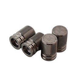 TERAISM TA-03 Titanium Tires, Air Valve Caps, Set of 4, Fully Original Design, 64 Titanium Shaving, High Precision, Aerospace Components, Grade, Foot, Moving Performance, Comfortable Driving Support