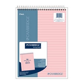 Cambridge Wirebound Legal Pad, 8.5 X 11 Inches, Rose, 70 Sheets (59418)