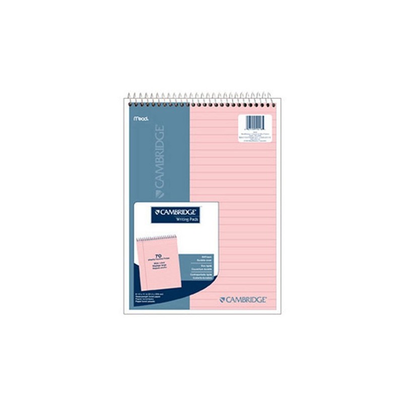 Cambridge Wirebound Legal Pad, 8.5 X 11 Inches, Rose, 70