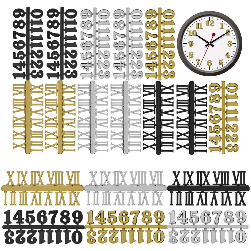 SHINEOFI 18pcs Clock Numerals Kit, DIY Digital Clock Numbers, Arabic