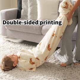 Burrito Tortilla Blanket White Elephant Gifts for Kids Stuff Useful Adults Teenagers Throw Blankets Wrap Boy Girl Party Novelty Gag Pets Soft Fleece 61in