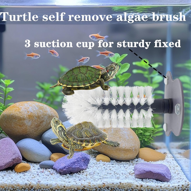 Turtle Brush with Strong Suction Cup,Turtle Back Clean Brush to