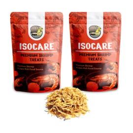 Bugzy Bugs Isocare Premium Dried Shrimp Treats Protein Rich Food Source for Isopods Insects Reptiles Feeders Invertebrates (Set of 2)