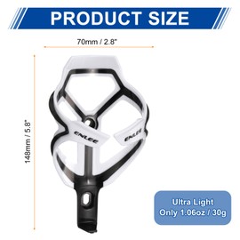 sourcing map Bicycle Water Bottle Holder Lightweight Bike Bottle Cages Cycling Cup Holder for MTB Road Gravel, White