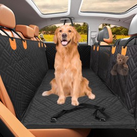 Dog Car Seat Cover for Back Seat, Back Seat Pet Cover for Dogs, Waterproof Back Seat Extender for Dogs, Dog Seat Cover for Back Seat, Dog Hammock for Car, SUV and Trucks