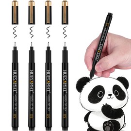 huesamhi 05 micro fineliner pens, no bleed waterproof pens drawing sketch art, archival ink artist set outline gift