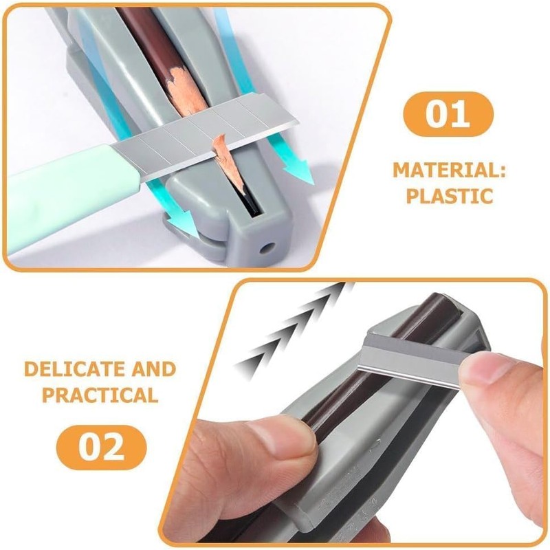 Gray 3 in 1 Eyebrow Pencil Sharpener, for Eyebrow Pencil