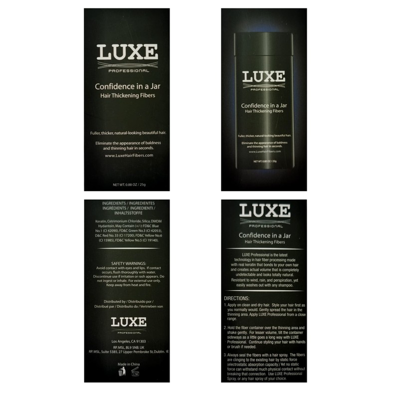 LUXE Professional Hair Thickening Fibers - CONFIDENCE IN A JAR