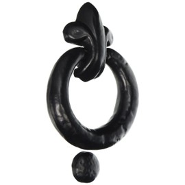 Merriway BH05811 Ring Pull Antique Heavy Door Knocker, 130 x 95 mm - Black