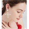Gold Cross Drop Earrings for Women Rhinestone Studs Cross Pendant