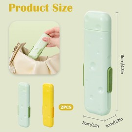 WADY 2PCS Needle Threader Seam Ripper,Quick Needle Threading Tool, Exclusive 3IN1 Sewing Tools with Storage Box, Multi-Functional Thread Puller Stitch Remover for Quilting Crafting (Yellow/Green)