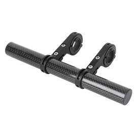 Keenso Bicycle Handlebar Extension, Bicycle 25.4 mm / 31.8 mm Handlebar Extender Mount Mountain Bike Handlebar Extension Double Clamp for Torch Smartphones GPS Devices (Black)