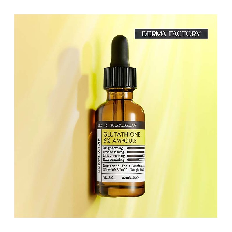 더마팩토리 [더마팩토리] 비건인증 글루타치온 6% 앰플 30ml [Dermafactory] Vegan Certified