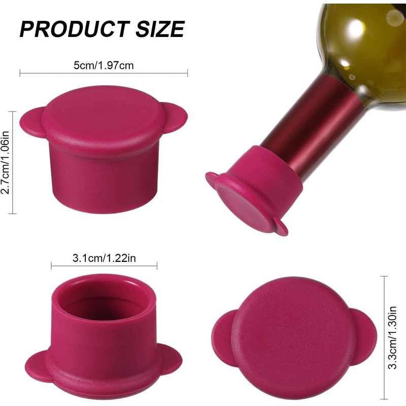Silicone Wine Stoppers - Wine Gifts - Bottle Covers -