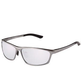 DUCO Herren Sport-Art polarisierte Sonnenbrille Treiber Brille 2179S (Gunmetal/Silber Verspiegelt)