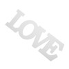 Wood Love Sign White One Piece Design Exquisite Beautiful Wooden