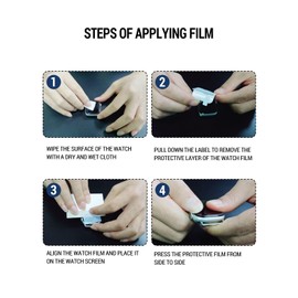 BOVUGAC [6 Pack] for GTX19 1.85 Inch Smart Watch Screen Protector, Clear TPU Soft Film Compatible with GTX19 Smartwatch,Anti-Scratch Ultra-Thin