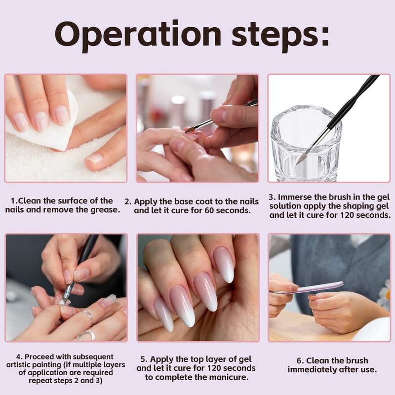 BOMVMVE Slip Solution Polygel, Poly Gel Slip Solution Nail Kit,