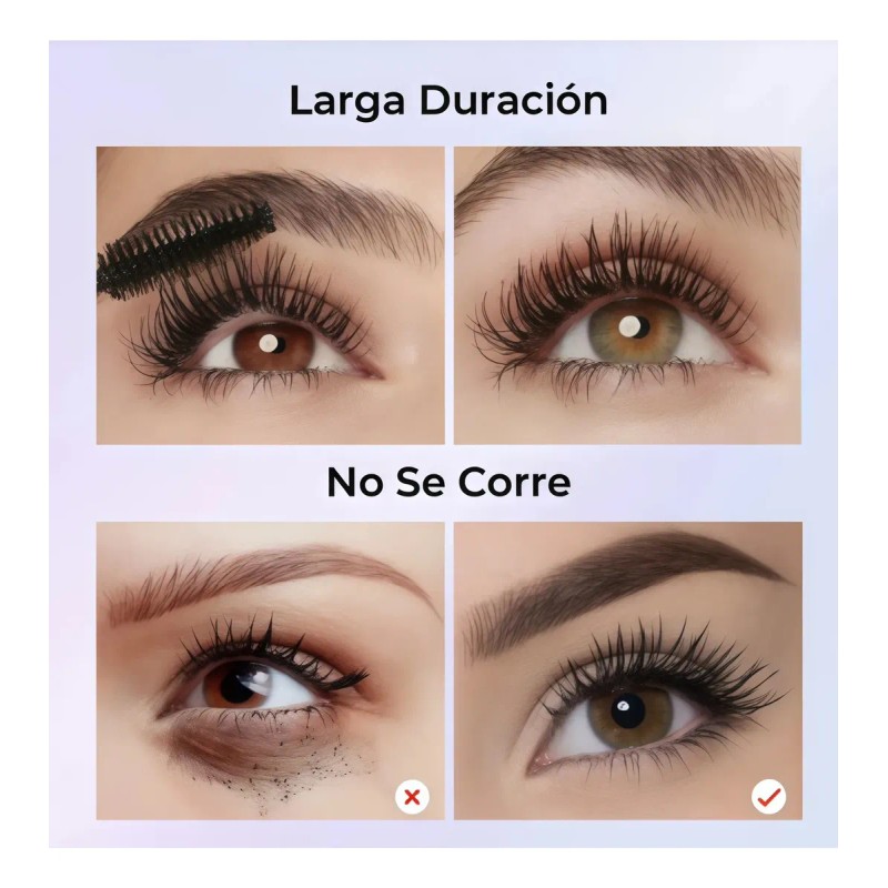Máscara De Pestañas Waterproof Larga Duración Negro