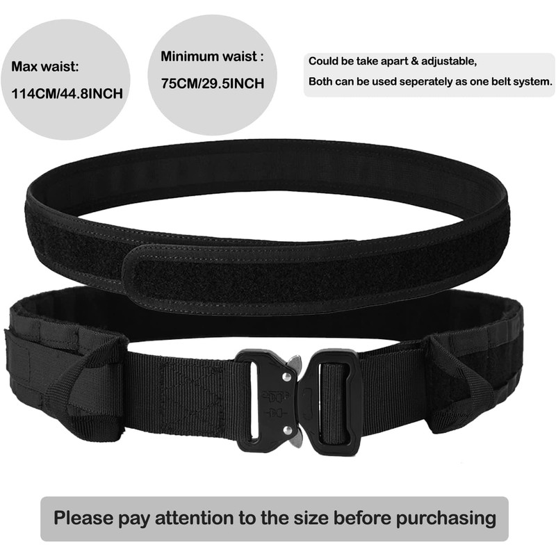 BOMTURN Battle Belt Tactical With Accessories: Duty Law Enforcement Combat