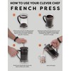Clever Chef French Press Coffee Maker, Maximum Flavor Coffee Brewer