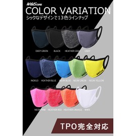 Wild Scene Sports Mask, Cooling Mask Developed by a Fishing Equipment Manufacturer, Unisex, Non-Disposable, Washable, Tough Design, Mesh, For Running, Exercises, (Set of 3, Gray, Indigo, Black)