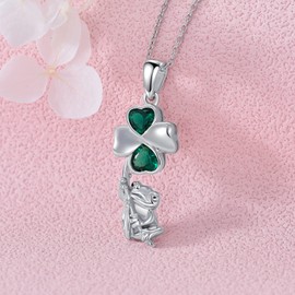 PROESS Highland Cow/Owls/Butterfly/Hummingbird/Frog/Squirrel/Red Panda/Otter Pendant Necklace Animal Jewellery Gifts for Women Girls Mother Daughter, Sterling Silver