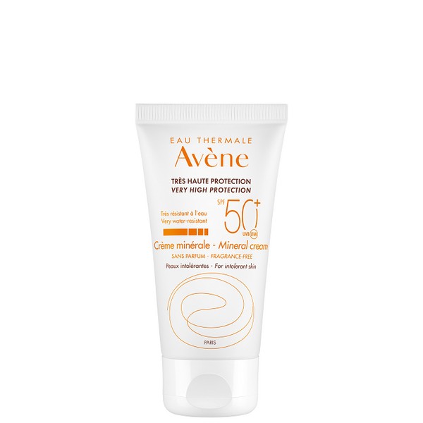 Avene Mineral Cream - Very High Protection Cream for Intolerant Skin SPF50, 50ml