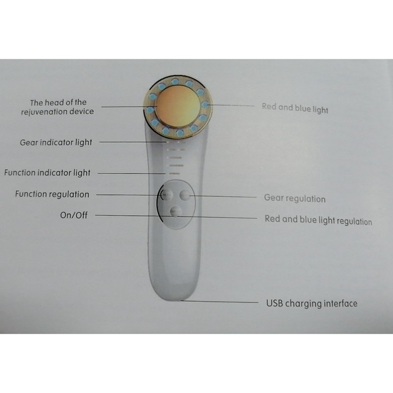 Blue Red Light Therapy Machine Face Cleaning Wrinkle Removal Skin