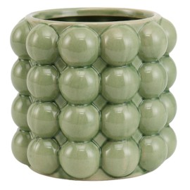 YANWE1 Bubble Vase, Small Vase, Green Ceramic Vase, Short Vase, Ceramic Flower Vase, Unique Vase Home Decor, Decorative Vase for Flowers, Living Room, Bedroom, Office, Shelf, Coffee Table, 5 Inches