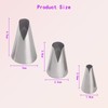 3 Pcs Piping Tips Set, V-Shaped Wave Nozzles for Pastry