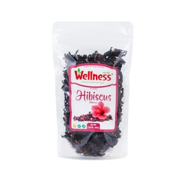 Wellness Organic Hibiscus Tea: Keydried Flowers, Hibiscus Leaves - Premium Dried Hibiscus Flower Tea for a Refreshing and Healthful Brew